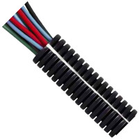 26 NW Black Polypropylene Deep Section Convoluted Split Tubing