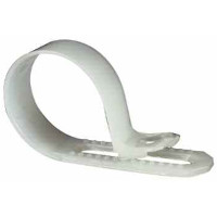 White 'P' Clip, For 4-6mm Diameter Cable