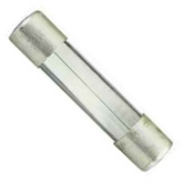 25mm Flat Ended Glass Fuse. 2.5 Amp Continuous Rating
