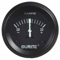 Illuminated Electrical Dashboard Gauge, 30-0-30 Amp Ammeter