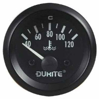 Illuminated Electrical Dashboard Gauge, 24 Volt Water Temperature Gauge