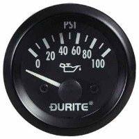 Illuminated Electrical Dashboard Gauge, 24 Volt Oil Pressure Gauge