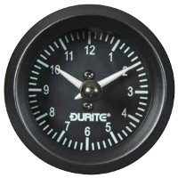 Illuminated Electrical Dashboard Gauge, 12/24 Volt Quartz Clock