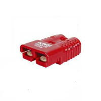 High Current Connector, Rated 50 Amps, Red Polycarbonate