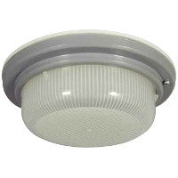 Traditional 'Jelly Mould' Style Commercial Round Roof Lamp - Grey Finish