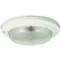 Traditional 'Jelly Mould' Style Commercial Round Roof Lamp - White Finish