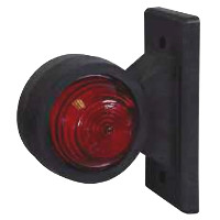 Red and White 24 volt LED Outline Marker Lamp, Universal