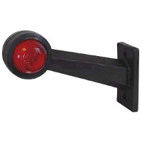 Red and White 24 Volt LED Outline Marker Lamp, Right Hand