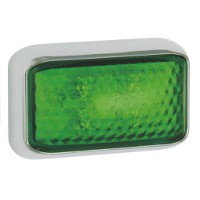 Dual Voltage, 12 - 24 Volt ABS Marker Green LED Lamp