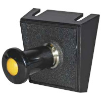 Single Switch Panel with Single Pole On/Off Push/Pull Amber Illuminated Switch