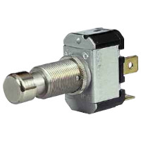 Push On/Push Off Single Pole Switch with Metal Button