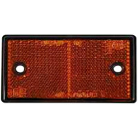 Moulded Acrylic Amber Reflex Reflector, 2 Hole Fixing