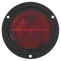 Moulded Red Reflex Reflector, Three Hole Fixing