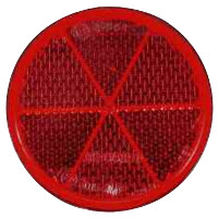 Moulded Red Reflex Reflector, Self Adhesive