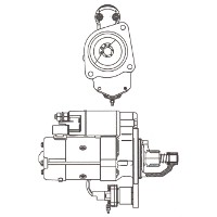 Kamaz 4308, 5308, 43225, 6515 (Russian truck) Starter Motor (10t Pinion)