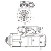 Yulin Diesel YC6A240-10 Starter Motor