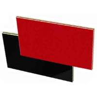 'Cobex' Engraving Laminate, Red/White/Red/White Sandwich