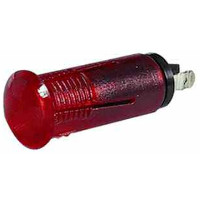 Red Warning Light with 24 Volt 1.2 Mini Capless Bulb