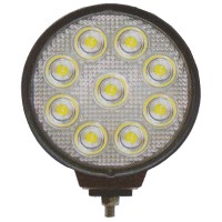 27 Watt 9 LED Heavy Duty Round Work Lamp