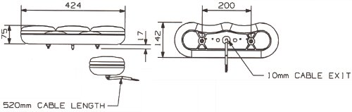 24v Rear Combination LED Lamp, Left Hand diagram