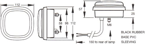 Dual Voltage 12 - 24 Volt LED Direction Indicator Lamp