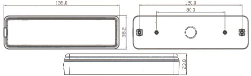 Slim Line Dual Voltage 12v -24v Rear Combination LED Lamp