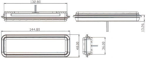 Slim Line Dual Voltage 12v - 24v Rear Combination LED Lamp