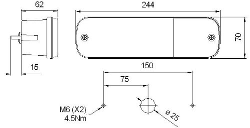 M490 ' Rubbolite' Rear Combination Lamp