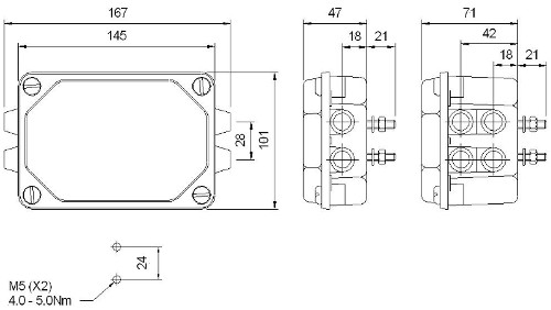 M111 Junction Box - 2 x 8 Way