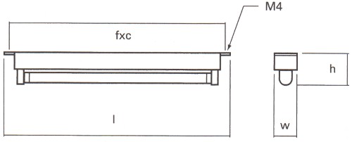 Batten Lamp in White Stove Enamelled Aluminium - 950mm. 24 - 32 Volts