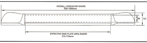 1000mm Four Module Amber LED Lightbar