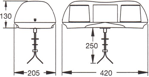 A431 Single Bolt Fixing Xenon Lightbar