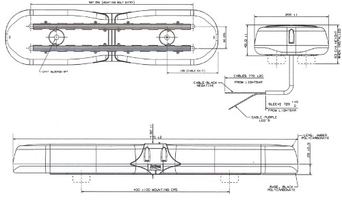 Aerolite Low Profile 770mm LED Lightbar