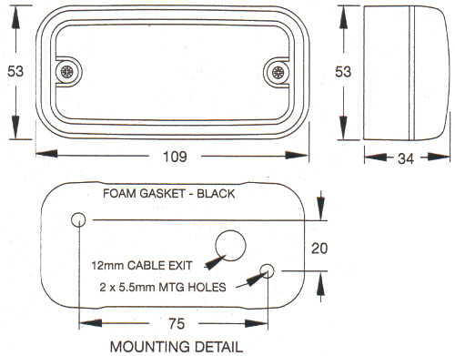 Amber Side Marker Lamp