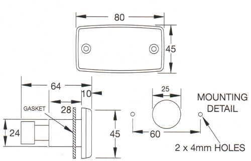 Amber Side Marker Lamp