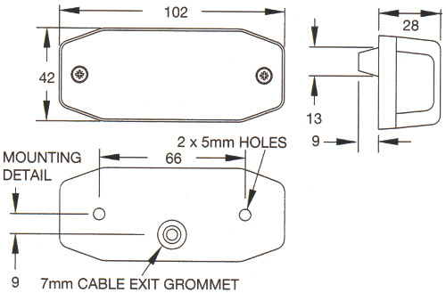 Red Rear Position Lamp