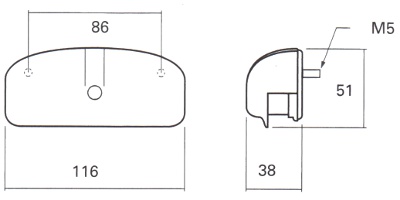 Black Plastic Number Plate Lamp