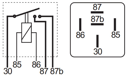 Mini Double Make and Break Relay - 24V, 2x10 Amp