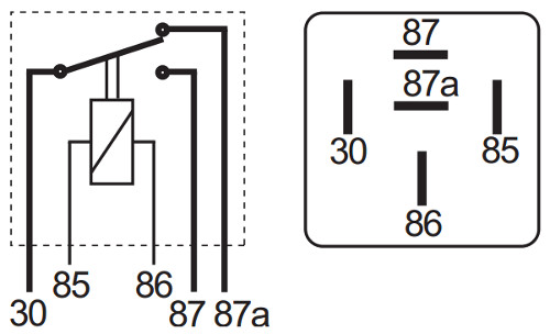 Mini Change Over Relay ('A' Type Termination) Sealed with Resistor - 24V, 10/20 Amp