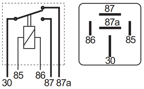 Mini Heavy Duty Change Over Relay - 24V, 30/40 Amp