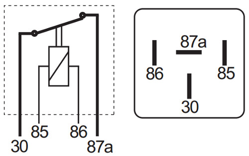 Mini Normally Closed Relay - 12V, 20 Amp