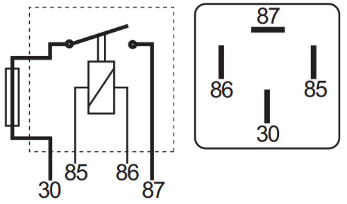 Mini Fused Make and Break Relay - 6V, 30 Amp