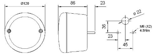 M839 'Rubbolite' Rear Fog Lamp