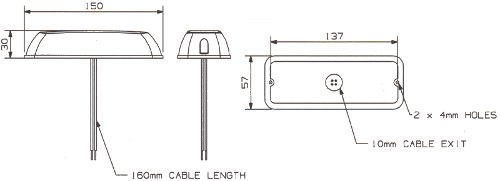 Dual Voltage 32 LED White Warning Lamp